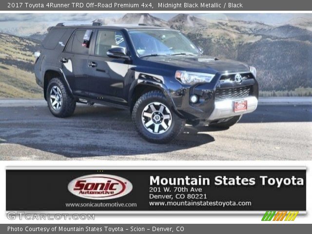 2017 Toyota 4Runner TRD Off-Road Premium 4x4 in Midnight Black Metallic