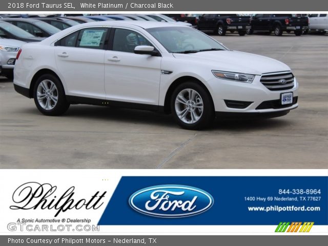 2018 Ford Taurus SEL in White Platinum