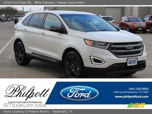 2018 Ford Edge SEL in White Platinum