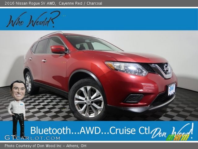 2016 Nissan Rogue SV AWD in Cayenne Red
