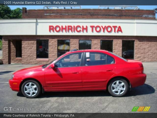 2005 Hyundai Elantra GLS Sedan in Rally Red