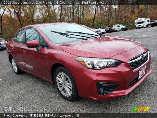 2018 Subaru Impreza 2.0i Premium 4-Door in Crimson Red Pearl