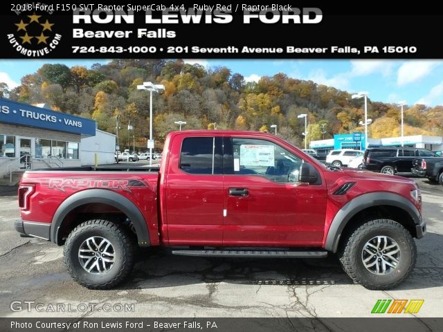 2018 Ford F150 SVT Raptor SuperCab 4x4 in Ruby Red