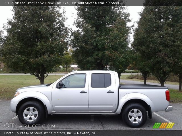 2012 Nissan Frontier SV Crew Cab 4x4 in Brilliant Silver Metallic