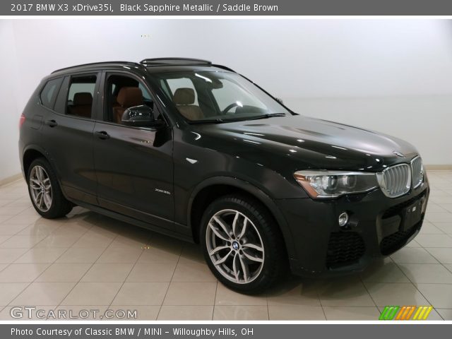 2017 BMW X3 xDrive35i in Black Sapphire Metallic