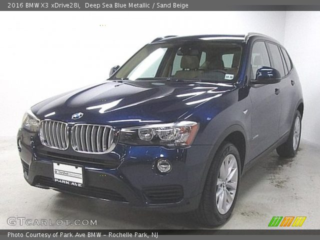 2016 BMW X3 xDrive28i in Deep Sea Blue Metallic