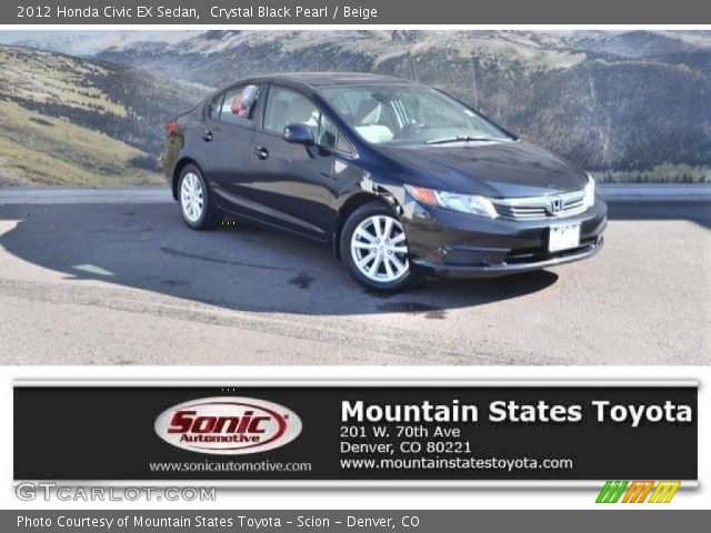 2012 Honda Civic EX Sedan in Crystal Black Pearl