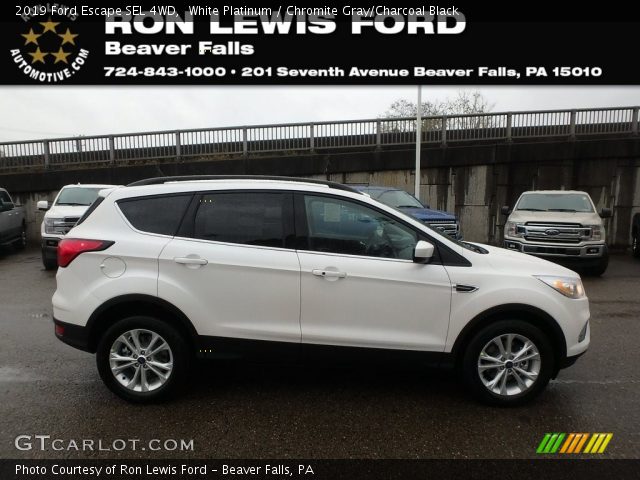 2019 Ford Escape SEL 4WD in White Platinum