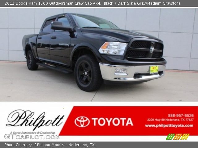2012 Dodge Ram 1500 Outdoorsman Crew Cab 4x4 in Black