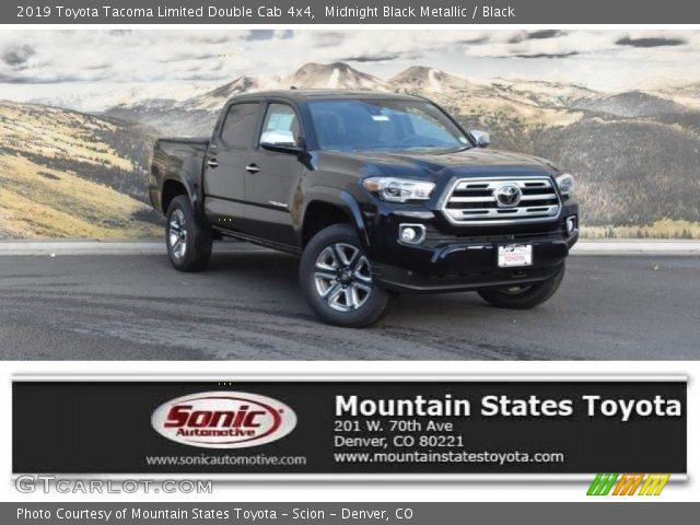 2019 Toyota Tacoma Limited Double Cab 4x4 in Midnight Black Metallic
