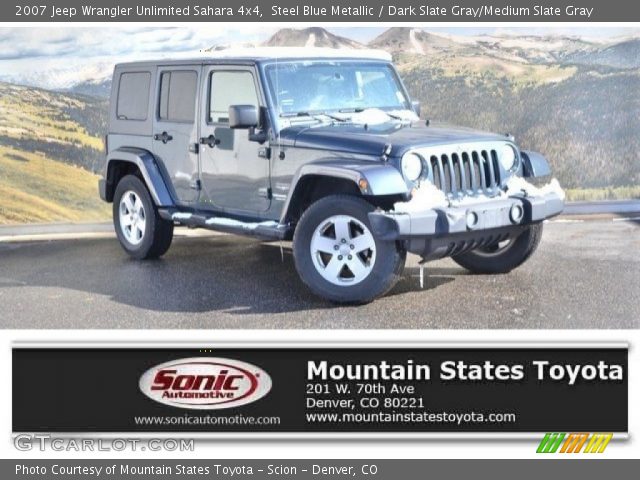 2007 Jeep Wrangler Unlimited Sahara 4x4 in Steel Blue Metallic