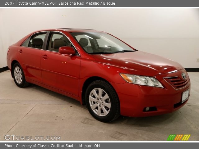 2007 Toyota Camry XLE V6 in Barcelona Red Metallic