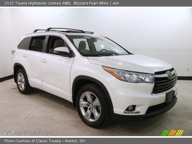 2015 Toyota Highlander Limited AWD in Blizzard Pearl White