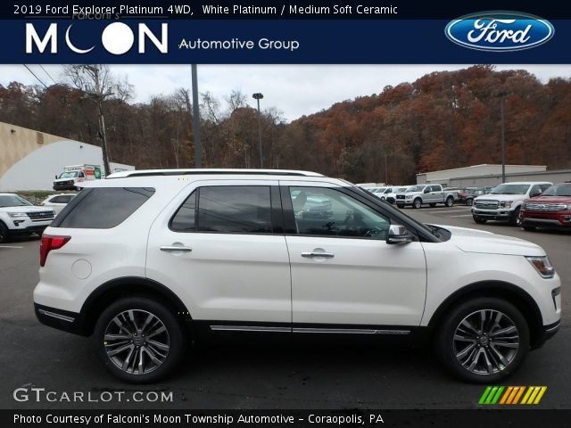 2019 Ford Explorer Platinum 4WD in White Platinum