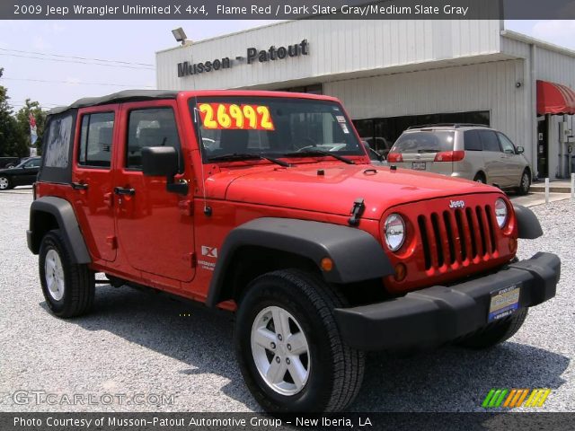 2009 Jeep Wrangler Unlimited X 4x4 in Flame Red
