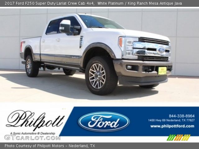 2017 Ford F250 Super Duty Lariat Crew Cab 4x4 in White Platinum