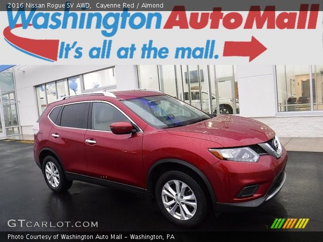 2016 Nissan Rogue SV AWD in Cayenne Red
