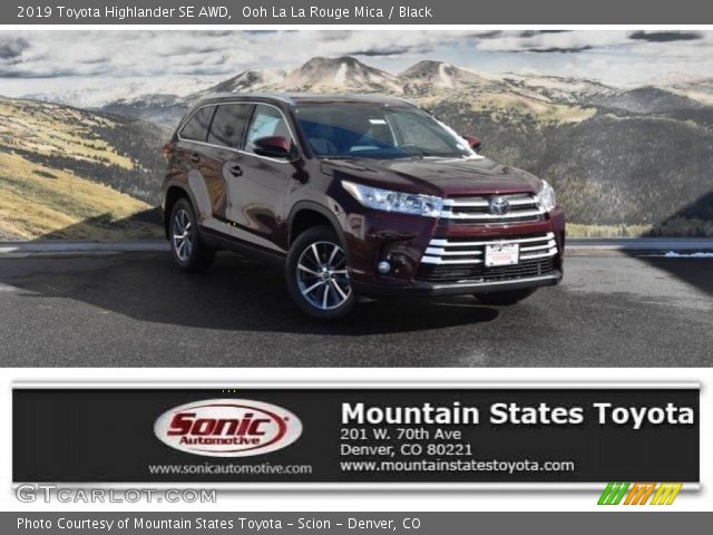 2019 Toyota Highlander SE AWD in Ooh La La Rouge Mica