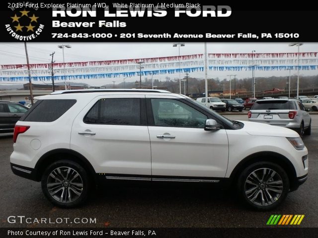 2019 Ford Explorer Platinum 4WD in White Platinum