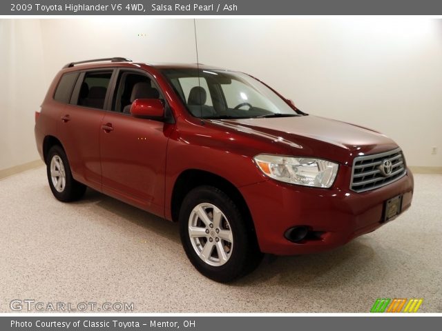 2009 Toyota Highlander V6 4WD in Salsa Red Pearl