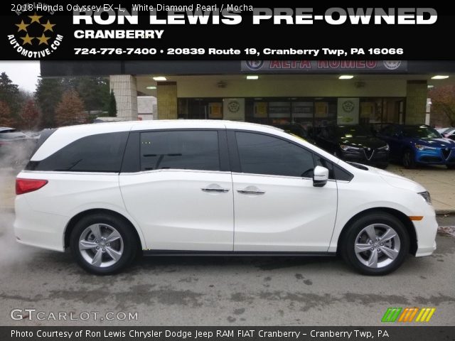 2018 Honda Odyssey EX-L in White Diamond Pearl