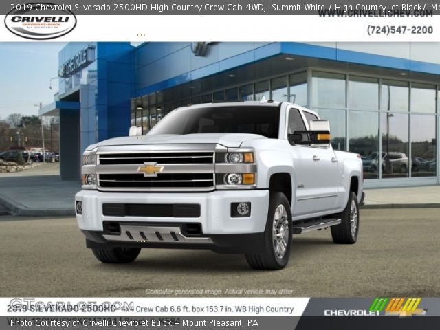 2019 Chevrolet Silverado 2500HD High Country Crew Cab 4WD in Summit White