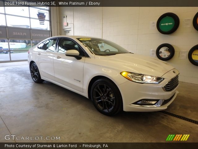 2018 Ford Fusion Hybrid SE in White Platinum