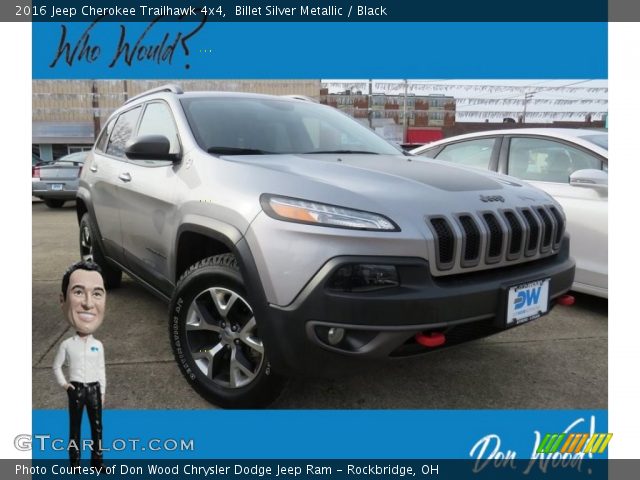 2016 Jeep Cherokee Trailhawk 4x4 in Billet Silver Metallic