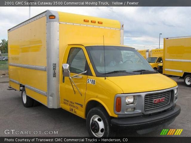 2001 GMC Savana Cutaway 3500 Commercial Moving Truck in Yellow