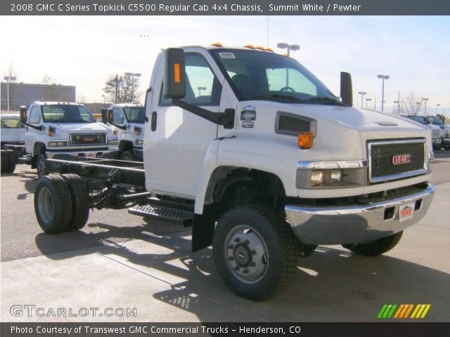 2008 GMC C Series Topkick C5500 Regular Cab 4x4 Chassis in Summit White