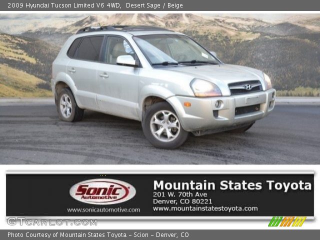 2009 Hyundai Tucson Limited V6 4WD in Desert Sage