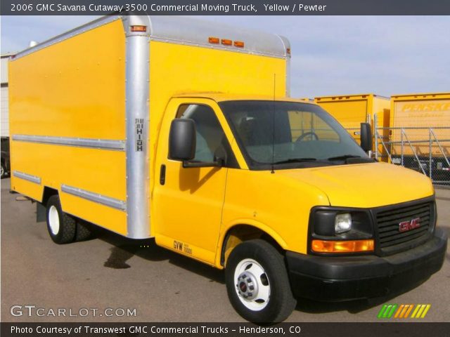 2006 GMC Savana Cutaway 3500 Commercial Moving Truck in Yellow