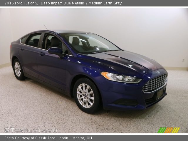 2016 Ford Fusion S in Deep Impact Blue Metallic