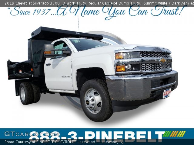 2019 Chevrolet Silverado 3500HD Work Truck Regular Cab 4x4 Dump Truck in Summit White