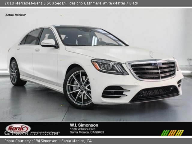 2018 Mercedes-Benz S 560 Sedan in designo Cashmere White (Matte)