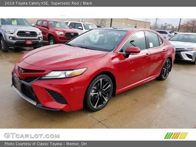 Supersonic Red 2019 Toyota Camry Xse Black Interior