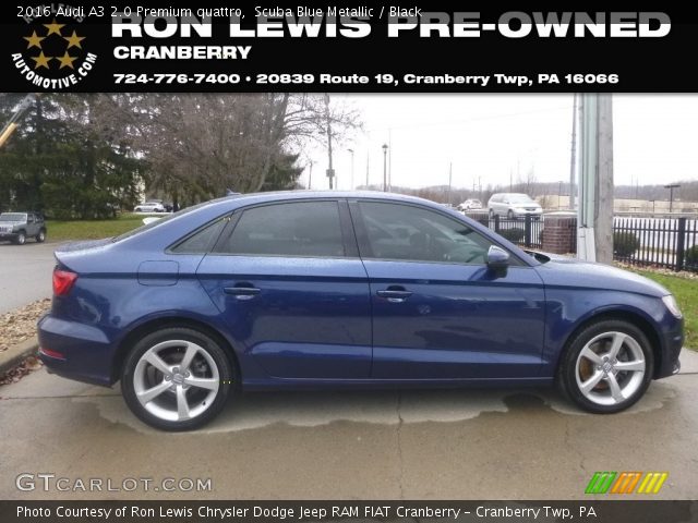 2016 Audi A3 2.0 Premium quattro in Scuba Blue Metallic