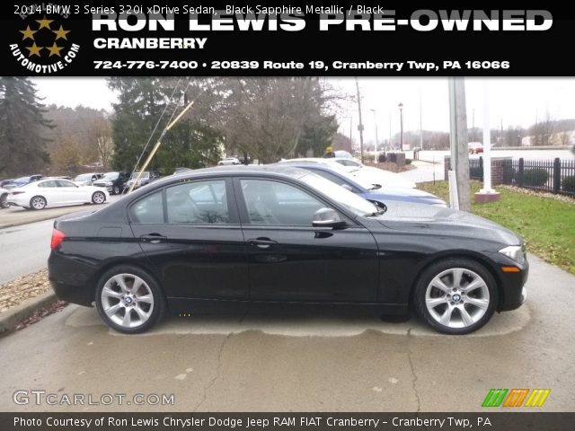 2014 BMW 3 Series 320i xDrive Sedan in Black Sapphire Metallic