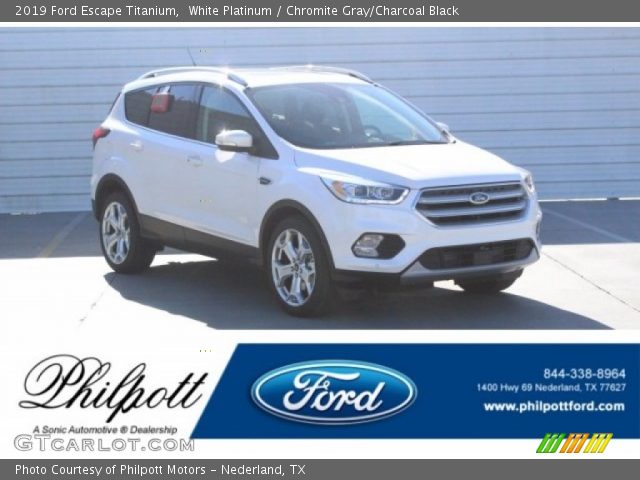 2019 Ford Escape Titanium in White Platinum