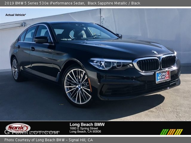 2019 BMW 5 Series 530e iPerformance Sedan in Black Sapphire Metallic