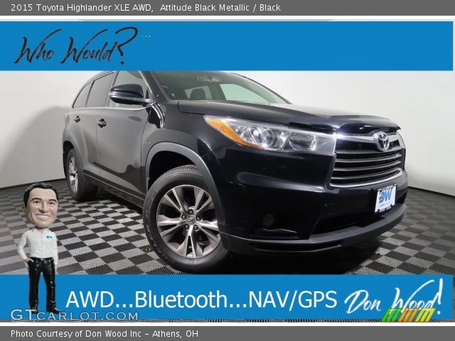 2015 Toyota Highlander XLE AWD in Attitude Black Metallic