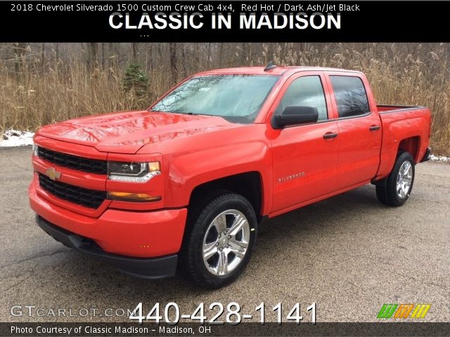 2018 Chevrolet Silverado 1500 Custom Crew Cab 4x4 in Red Hot