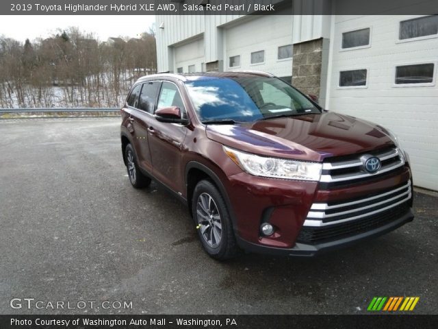 2019 Toyota Highlander Hybrid XLE AWD in Salsa Red Pearl