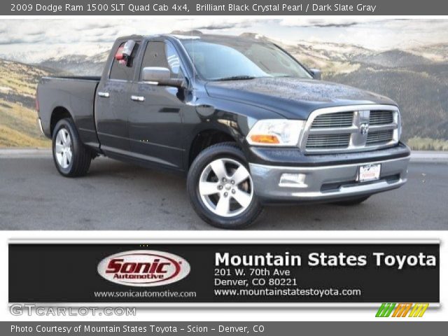 2009 Dodge Ram 1500 SLT Quad Cab 4x4 in Brilliant Black Crystal Pearl