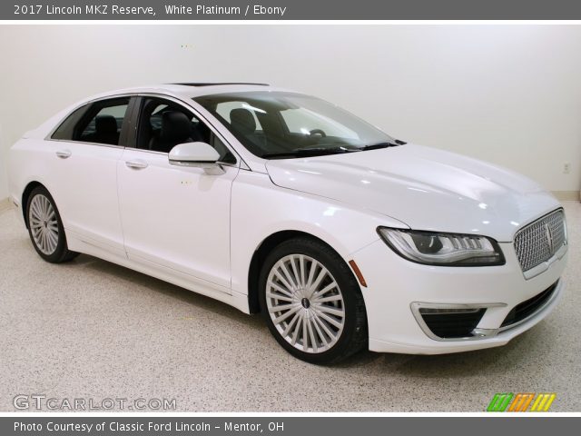 2017 Lincoln MKZ Reserve in White Platinum