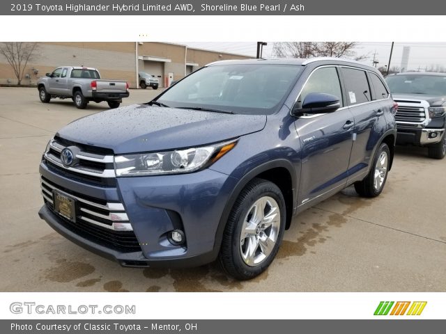 2019 Toyota Highlander Hybrid Limited AWD in Shoreline Blue Pearl