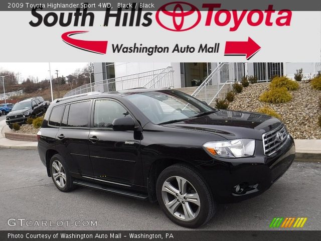 2009 Toyota Highlander Sport 4WD in Black