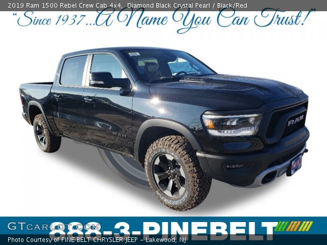 2019 Ram 1500 Rebel Crew Cab 4x4 in Diamond Black Crystal Pearl