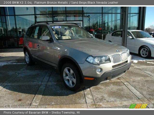 2008 BMW X3 3.0si in Platinum Bronze Metallic
