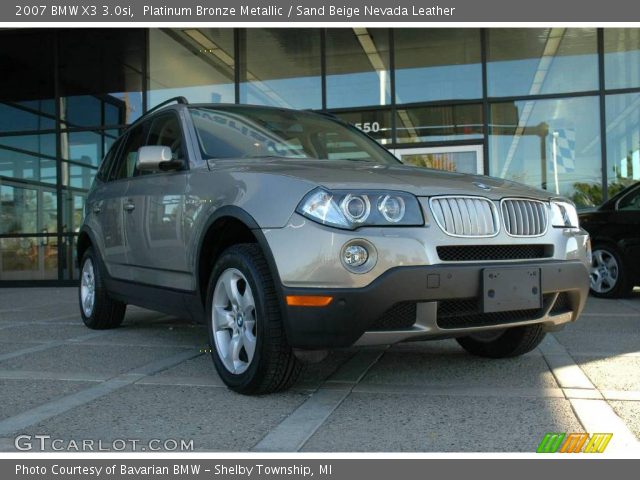 2007 BMW X3 3.0si in Platinum Bronze Metallic